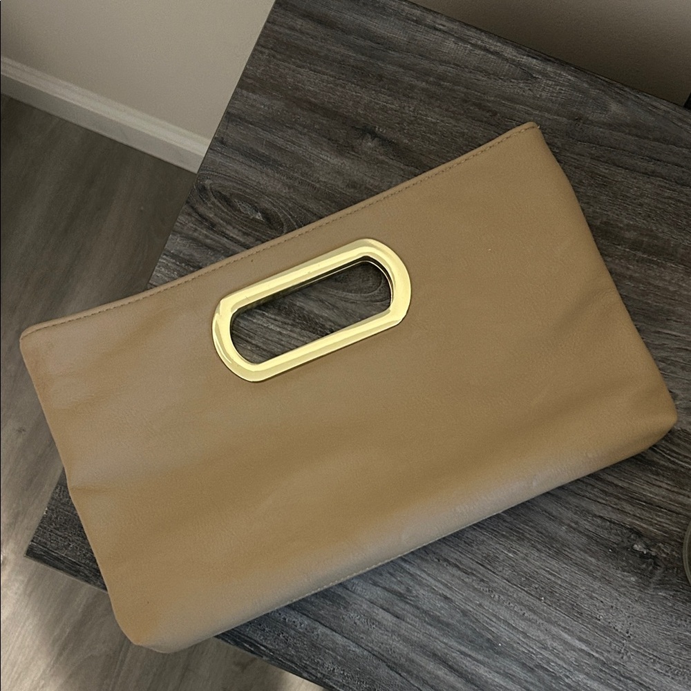 Elegant Tan Clutch Bag